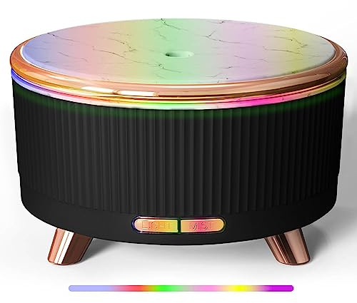 X CLICK - Diffusore di oli essenziali - Umidificatore di oli essenziali - Deumidificatori - Diffusore di aromi - Profumatore per la casa - Umidificatore d'aria Diffusore di oli essenziali 500ml NERO