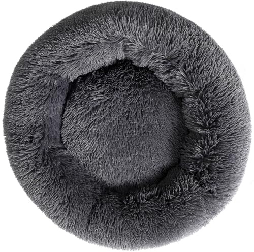 Fhodigogo Plush Donut Cat Bed dog bed cat beds for indoor cats Kitten Sofa Pet sleeping bag Kitten Pillow Puppy Bed Soft Warm Cozy for Small Pets Up to 3Kg