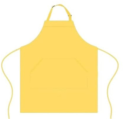 Khoji & Meeni Aprons with 2 Pockets Unisex Aprons for Home Kitchen, Restaurant, Coffee House - Adjustable Neck Strap, Long Side Straps, Thick Twill Cotton Blend (YELLOW)