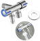 HONPHIER Valvola ad Angolo da 1/2 Doppia per Bagno, WC, Lavabo, Cucina - Rubinetto Lavatrice (Maschio)