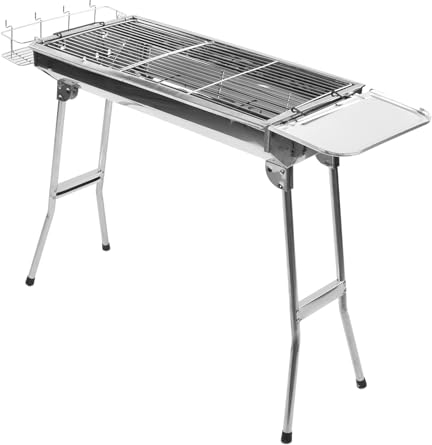 Nachukan Set di Griglie per Barbecue in Acciaio Inossidabile Addensato da 50 Pezzi - Kit Completi di Attrezzi per Barbecue con Fornello per Barbecue Portatile Pieghevole