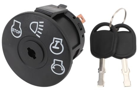 KIMISS Interrupteur D'allumage et de Démarrage avec 2 Clés pour Tracteur Tondeuse Cub Cadet