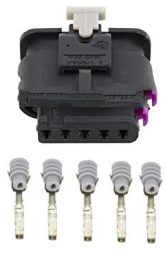 QSBVSO 5 Pin DJ7052-1.2-21 Weibliche Motorrad-Elektrorieanschlüsse wasserdichte Autostopfen 1-1718806-1 / 4F0 973 705(Size:10 Sets)