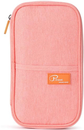 VanFn Reisebrieftasche Familie Reisepasshülle RFID Blocking Reise Dokument Organizer Wasserdicht Urlaub Reisepass Hülle Herren Damen für Personalausweis, Kreditkarten, Flugtickets, Geld, Münzen, B -