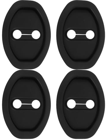 OSOLADY 4pcs Rubber Car Door Lock Protective Cover with Sleek Design and Thickened Shock Absorption, Sturdy Door Latch Cushion Extending Service Life for Vehicle Interior Protection