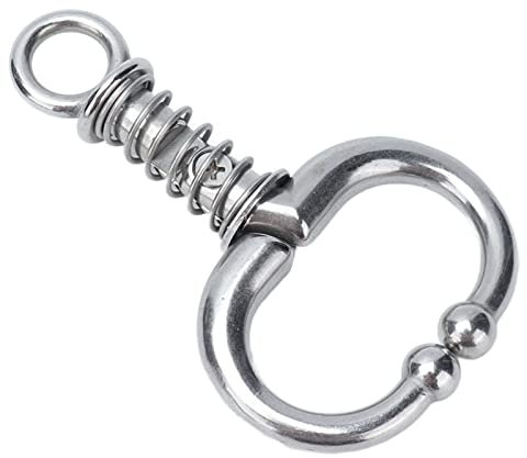 Edelstahl-Vieh-Nasenring-Klemme, Bull-Kuh-Feder-Nasenring für Milchviehbetrieb (Kleiner W Spring Bull Nasenring)
