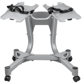 PH Fitness Verstellbare Hantel Set - Platzsparendes Halfter Set mit 15-17 Gewichtseinstellungen für Heim-Fitnessstudios, Bodytraining, Fitness, Gewichtheben & Workout (2 Stück) (Dumbbell Stand)