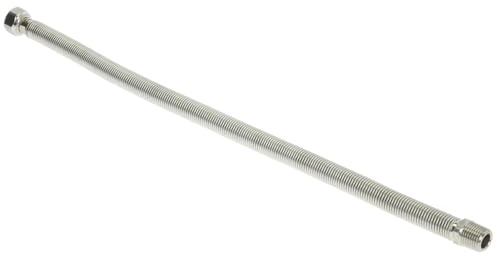 Edelstahlwellrohr Flexrohr flexibel ausziehbar 3/4 IG | 3/4 AG mit Dichtung 75-130mm, 110-210mm, 200-410mm, 260-520mm. 500-1000mm (750-1500 mm)