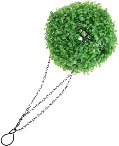 Vaguelly 1pc Artificial Topiary Hanging Faux Plant for Outdoor Indoor Decor Decorative Sphere for Garden Patio Balcony and Wedding Use