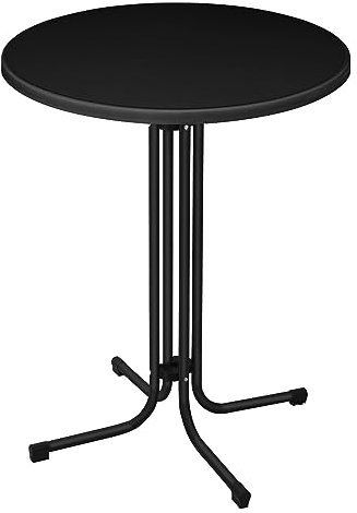 YZNAHRE Klappbarer Stehtisch Ø 80 cm – Höhenverstellbarer Bistrotisch für Gastronomie, Outdoor und Indoor, 110 cm hoch, wetterfest und stabil – Ideal als Gartentisch oder Partytisch, schwarz