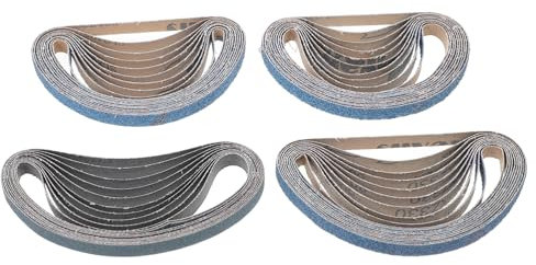 Homoyoyo 40pièces Bandes Abrasives Pour Métal Grains Pour Ponceuse à Bande Pneumatique Et Détail Papier De Abrasives