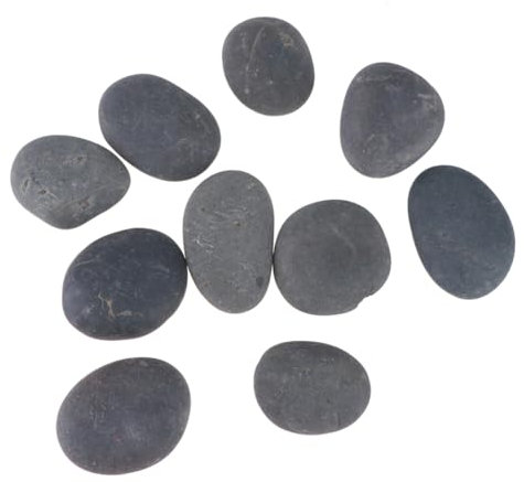 HEALSOPTHY 20pièces Pierre à Peindre Gris-noir Galets Amovibles Pour Art Créatif Pierre à Polir Pour Décorations Et Projets Artistiques