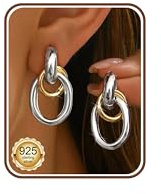 MILACOLATO Boucles D'Oreilles Femme Or Argent 925 Hypoallergénique Plaqué or 14K Boucles D'Oreilles Pendantes Minimaliste Petite Clous Boucle D'Oreille Bijoux à La Mode Cadeaux-DGS