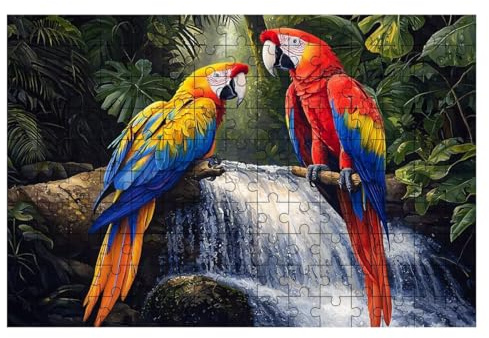 Puzzle 1500 Teile Papagei, Fallen Puzzle 1500 Teile Erwachsene, Puzzel für Die Ganze Familie, Klassische Puzzles Geschicklichkeitsspiel, Holzpuzzle Geschenke für Frauen Geschenke für Männer -1953