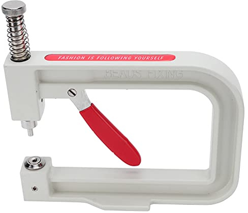 Cosiki Kit Macchina per Incastonare Perle Pressa a Mano Durevole Bottoni per Rivetti Fai-da-te Artigianale per Abbigliamento Sciarpe Gioielli Prodotti in Pelle (510 Pearl Base)