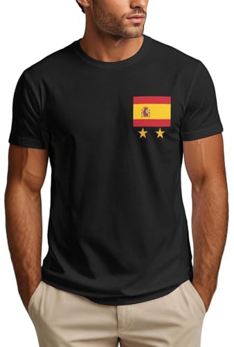 Anceky España 2026 Camiseta de 2 Estrellas España españolas Fútbol Camisetas de Aficionados españoles
