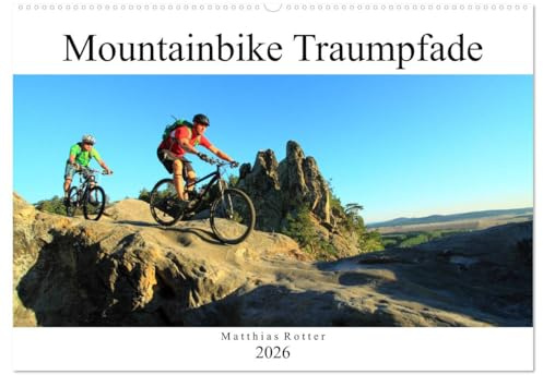 Mountainbike Traumpfade (Wandkalender 2026 DIN A2 quer), CALVENDO Monatskalender: 12 spannende Mountainbike Motive