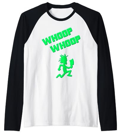 Juggalette ICP Whoop Whoop Hatchet Guy Vibrant Colors Design Raglan Baseball Tee