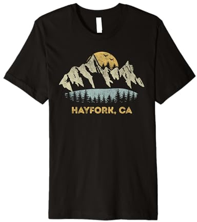 Hayfork California Mountain Sunset Sunrise CA Premium Tri-blend T-Shirt