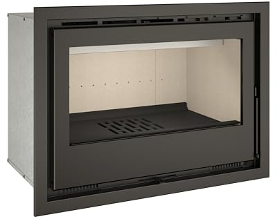 TJ - Chimenea Insertable de Leña con Turbinas Modelo FLAMA 80 de 9,6 kW