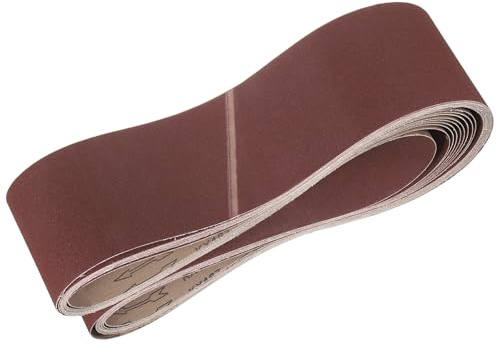 QUARKZMAN 152mm x 2260mm Nastri Abrasivi, 10Pz 120 Grana Carta Vetrata per Levigatrice Ossido di Allumina Per Lavorazione Legno, Lucidatura Metalli, Affilatura Coltelli