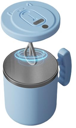 Agitabile: Bicchiere Per Bevande Rotazione Automatica, Meccanismo Rotante Alimentato Da Typec, Design Del Supporto Per Liquido Isolato, Contenitore Per Mescolare Compatto A Mano | Per Uso
