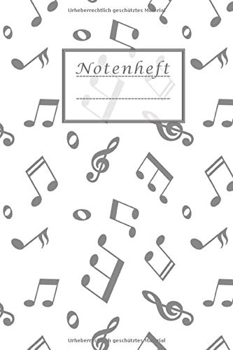 Notenheft: Notenheft für Lehrer Musiker und Komponisten/ 80 Seiten /Blanko Notenpapier Manuskript /Piano /Gitarre/ Violine/ Keyboard / 6x9 Forma DIN A5/Soft Cover