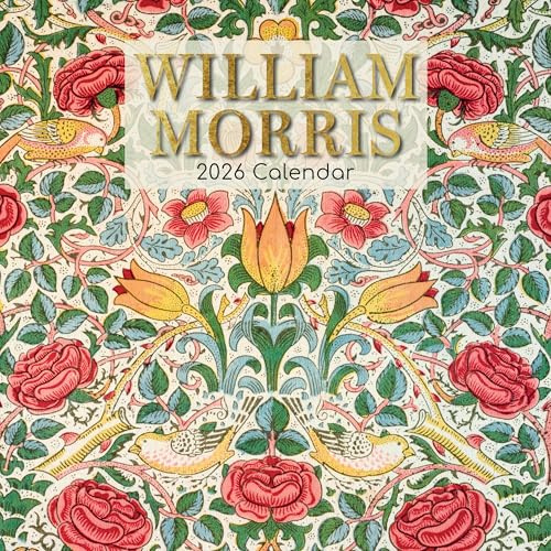 TGSC | William Morris 2026 kalender 16 månader (sept 2025-dec 2026) Familj fyrkantig väggkalender 2026 UK | Planerare med stort rutnät för hem- eller kontorsorganisation - Art 2026/2025 Kalender UK