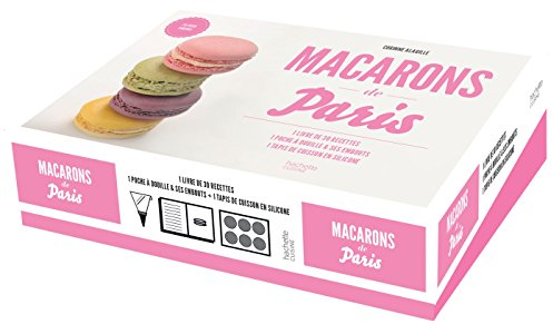 Macarons de Paris: Avec 1 tapis de cuisson en silicone avec empreintes et 1 douille ronde & 1 douille cannelée