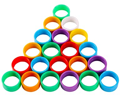 Jinhao 140 Stück 16 mm Hähnchen Leg Bands Geflügel Wachtel Leg Ringe Clips Kunststoff (Mischen Sie Farben)