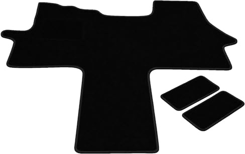 Mertex Automatte Autoteppich kompatibel mit Ducato Jumper II Boxer II 250 seit Bj. 2006 Premium schwarz 1615-P-S (anthrazit, Fahrerhausteppich mit 2 Einstiegsmatten)
