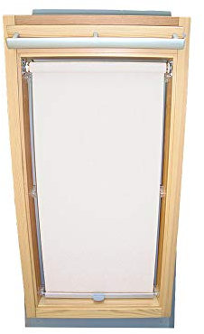 Rollo für VELUX Dachfenster Abdunkelungsrollo für TYP GGU/GPU - M08 - Farbe weiss - mit Haltekrallen