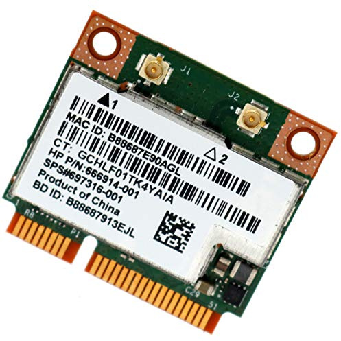 Deal4GO BCM943228HMB BCM43228 802.11n 300Mbps Dual Band Half Mini PCie Wireless WiFi Card Bluetooth 4.0 per HP 850 840 820 G1/745 G2/840 G3 ProBook 450 445 440 430 G2 66691 4-001