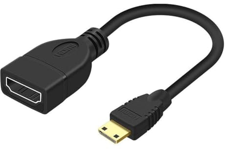 chenyang Câble adaptateur Mini HDMI mâle vers HDMI femelle 4K60Hz HDTV pour moniteurs et caméras