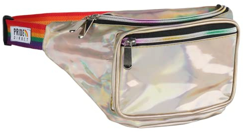 Pride.Direct® Fanny Pack (Gold) | LGBT Pride Rave | Bauchtasche Regenbogen | Gürteltasche Damen und Herren | Belly Bag…