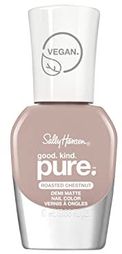 Sally Hansen Smalto per unghie Good.Kind.Pure, Finish Demi-Matte, Formula Vegana, 50 Roasted Chestnut - 0.33 fl oz