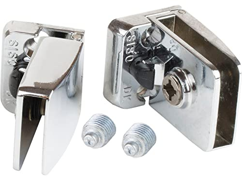 SISO Glastürscharnier Square Set, Glas 4-6 mm; 43x30 mm, Zink verchromt