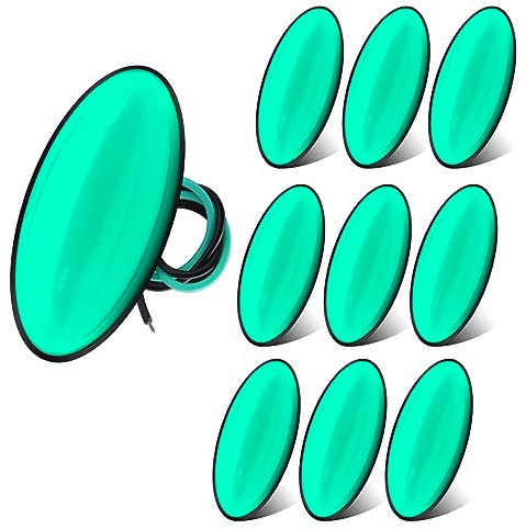 Biqing 10PCS Feux de Gabarit Vert, 12V 24V Ovale 2.3 LED Feu de Gabarit Remorque Feu de Gabarit Lumière Indicateur de Position pour Camion Remorque RV Tracteur