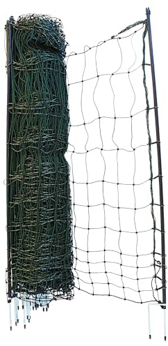 Happy Henhouse Electric Poultry Netting – Premium, Portable & Weatherproof 48 x 164' Net with Stakes, Easy-Setup Predator Fence for Chickens, Farms & Gardens - Sleep Sound Knowing Your Coop is Safe