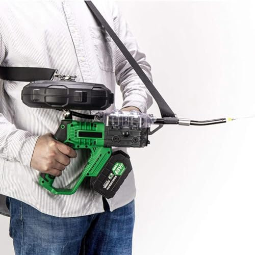 Automatic Stringing Machine (20meter Traction Line) - Shoulder Strap + Reel Guard + Lithium Battery, 40meter/Min Electrical Wire Threader Machine, Through Wall - Electrical Wire Threader(Size:20 doubl