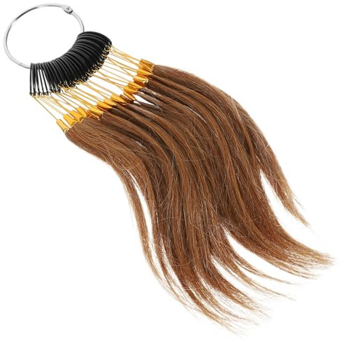 FRCOLOR Nuancier Cheveux Humains 30 Mèches Lot Moyen Brun Foncé 6° Test De Coloration Capillaire Professionnel Salon Usage Cosmétologie