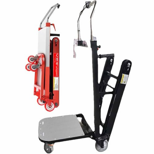 Generisch Elektrischer Treppensteiger-Handwagen Tragbar Dauerhaft 250 W BüRstenloser Raupen-Treppensteiger Aus Reinem Kupfer Schwerlast-Plattformwagen Flachwagen-Handwagen,B