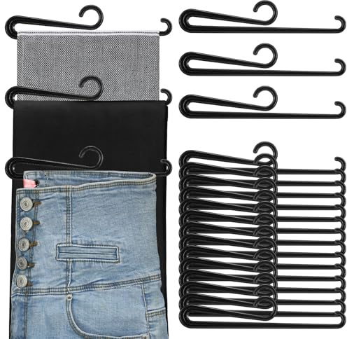DoubleFill 100 Pcs Plastic Scarf Hanger with Curved Bar 7.9 Scarf Display Hooks Hangers Retail Scarf Hanger Black Short Neck Hangers for Boutiques Shops and Vendor Shows Scarf Tights Leggings
