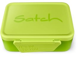 Satch Brotdose Lime Green - Hellgrün | Mit Trennfach, spülmaschinenfest für eine hygienische und praktische Nutzung im Alltag