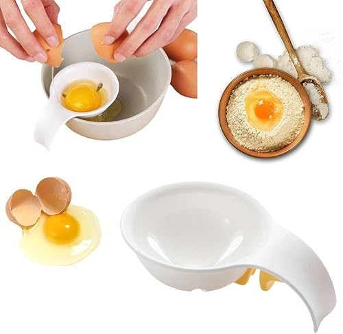 Egg Yolk Separator, for Baking Cakes Egg Separator for Raw Eggs,Bowl-Clip Egg White and Yolk Separator Strainer,Plastic Egg Separator Egg Yolk White Filter,Kitchen Gadget Cooking Specialty Tools