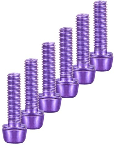 Greabuy 6lots Disc Brake Mounting Hardware Bike Brake Calipers Screws Bike Screws for Cycling Repair Projects