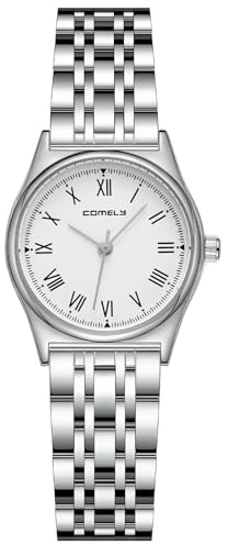 CIVO Silber Armbanduhr Damen Klein: Vintage Damenuhr Edelstahl Analog Wasserdicht - Elegante Uhren für Frauen Klassische