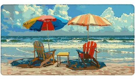 Tapis de Souris Gaming XXL (1600x800mm) - Grand Tapis Bureau Antidérapant Étanche Bords Cousus Caoutchouc Naturel pour Gamer PC Portable Bureau - Précision Vitesse Confort Chaises de Plage G-727