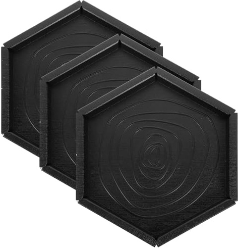 SEWACC Lot de 3 Gamelles Hexagonales pour Reptiles Bols d'alimentation et d'eau en Plastique Résistant pour Tortues et Lézards Bol pour Terrarium Facile à Nettoyer et Solide