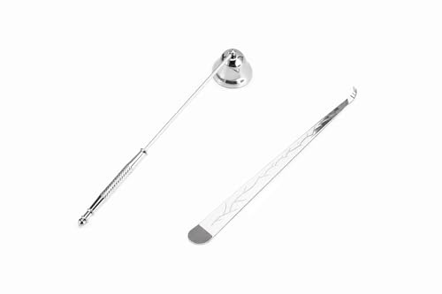 Generisch Kerzenlöscher Set Edelstahl 2-teilig – Kerzenlöscher & Dochtlöscher (Wick Dipper), Rauchfreies Löschen von Kerzen